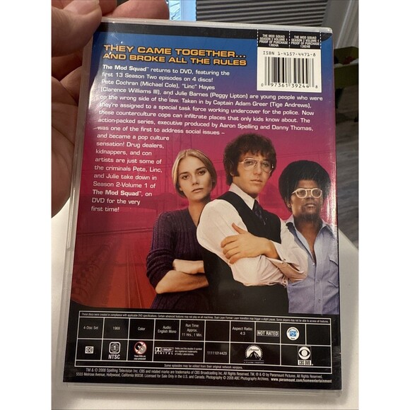 The Mod Squad: Season 2 Volume 1 (DVD, 1969) Great Condition! - Picture 2 of 2